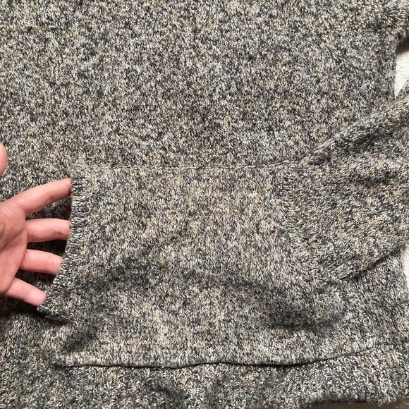 Capagallo brown/tan & black cozy knit hoodie - Picture 4 of 4